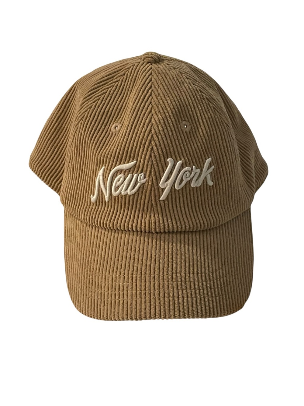 American Eagle Tan Corduroy New York Baseball Cap One Size